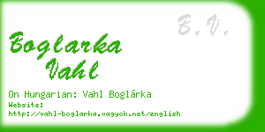 boglarka vahl business card